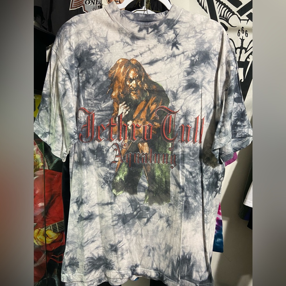 Vintage 90s Jethro Tull Aqualung tye dye band tee - Picture 1 of 5